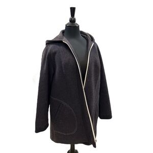 Peacoat Jacket With Hoodie